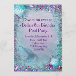 Convite de festas Mermaid