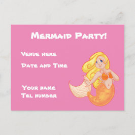 Convite de festas Mermaid