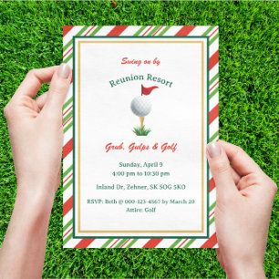 Convite de festas Mestre Pensado em Golfe