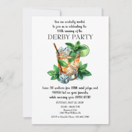 Convite de festas Mint Julep Derby