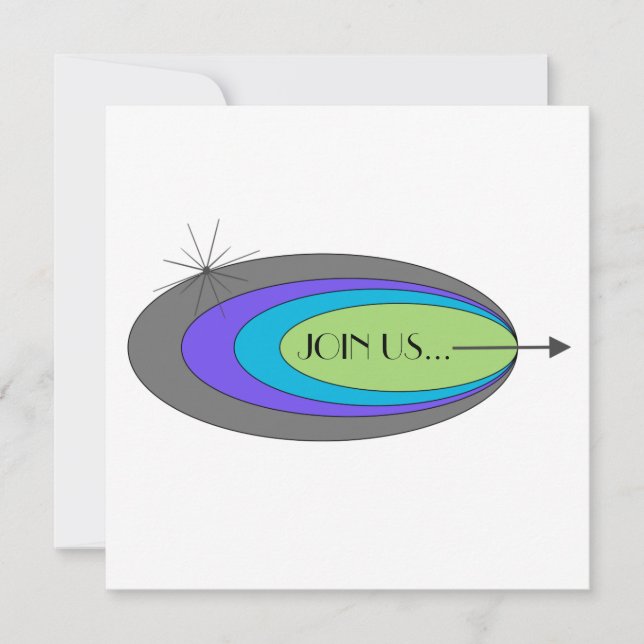 convite de festas moderno do médio (Frente)