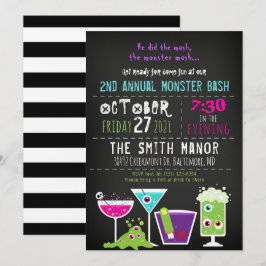Convite de festas Monster Mash Halloween