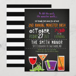 Convite de festas Monster Mash Halloween