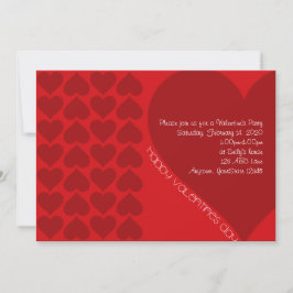 Convite de festas Namorados de Corações Vermelhas