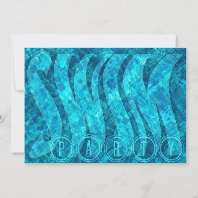 Convite de festas Natação (Frente)