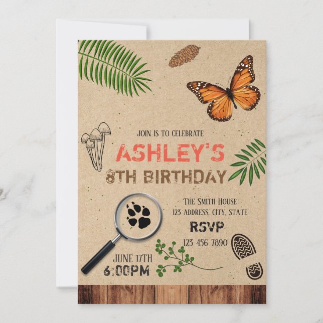 Convite de festas natural (Frente)