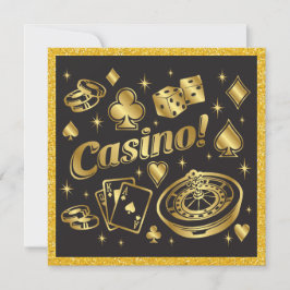 Convite de festas Noite de Casino