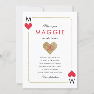 Convite de festas Noite de Casino