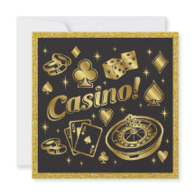 Convite de festas Noite de Casino