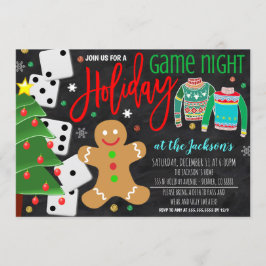 Convite de festas Noite de Jogo de Férias