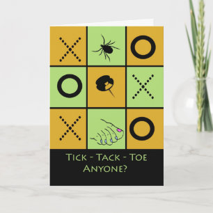 Convite de festas Noturno De Jogo, Tic Tac Toe Hum
