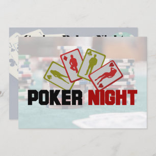 Convite de festas Noturno do Casino Poker