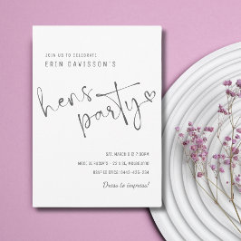 Convite de festas Noturno Simples Hens