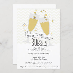 Convite de festas Noturno Véspera de ano novo