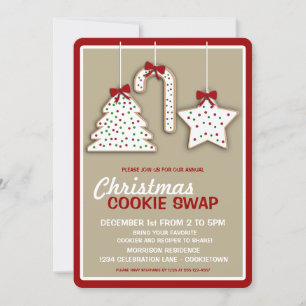 Convite de festas (nuetral) da troca do biscoito