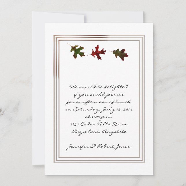 Convite de festas Oak Leaf Parade (Frente)