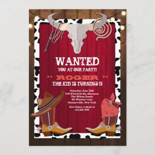 Convite de festas Ocidental