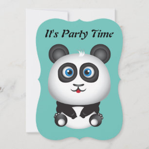 Convite de festas Panda