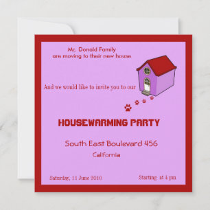 Convite de festas para uso doméstico