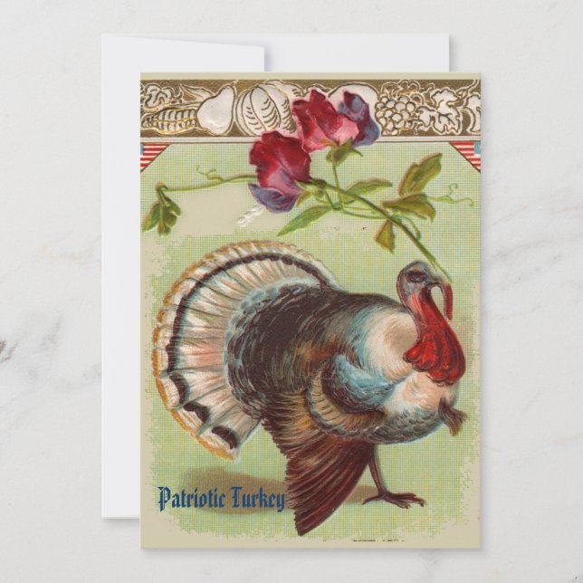 Convite de festas Patriótico da Turquia (Frente)