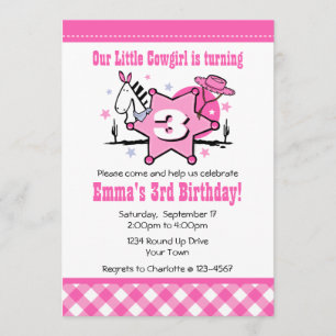 Convite de festas pequeno do aniversário de 3 ano