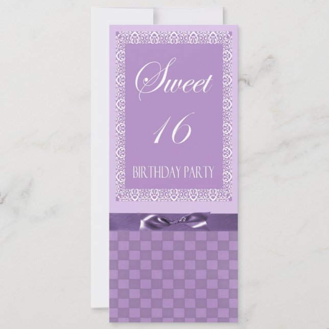 Convite de festas Personalizado Sweet 16 (Frente)
