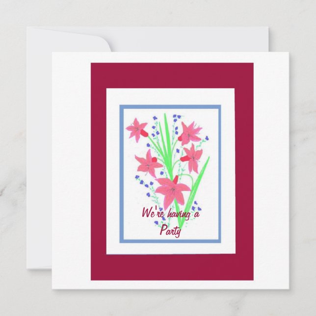 Convite de festas personalizável (Frente)