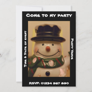 Convite de festas Personalizável de Snowman de Nat