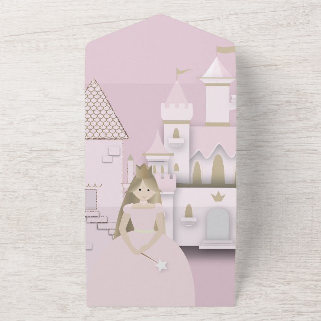 Convite de festas PINK PRINCESS (Externo)