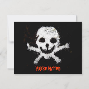 Convite de festas Pirate Skull e Crossbones