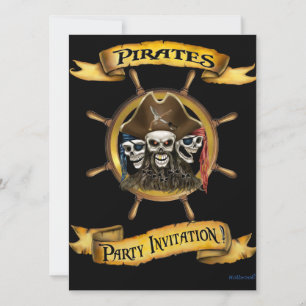 Convite de festas Pirates