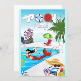 Convite de festas piscina