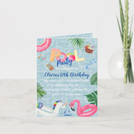 Convite de festas piscina
