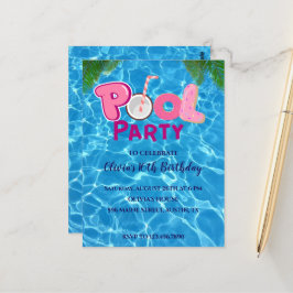Convite de festas piscina
