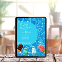 Convite de festas piscina