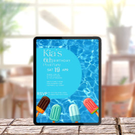 Convite de festas piscina