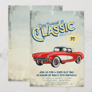 Convite de festas Poster da Vintage Garage
