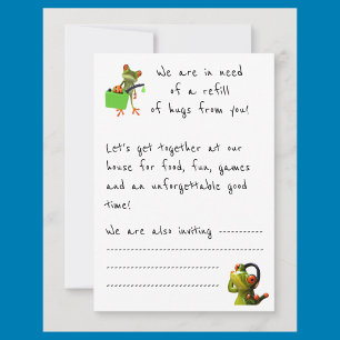 Convite de festas "Precisamos de mais abraços de v