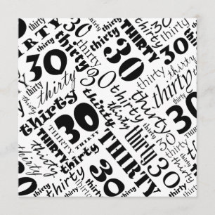 Convite de festas preto & branco do aniversário de