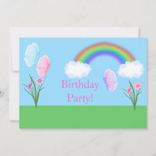 CONVITE DE FESTAS primavera BUTTERFLIES