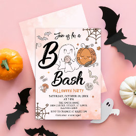 Convite de festas Pumpkin Boo Halloween Bash