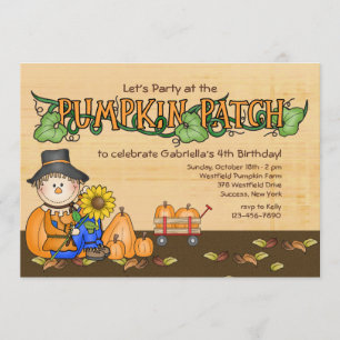 Convite de festas Pumpkin Patch