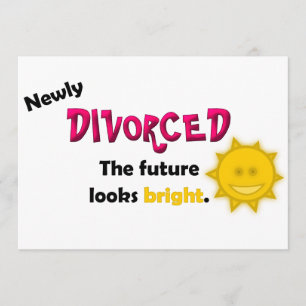 Convite de festas recentemente divorciado