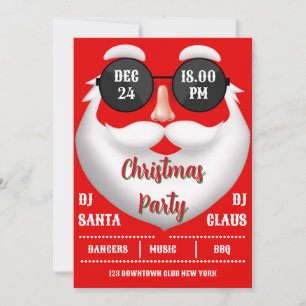 Convite de festas Red Christmas