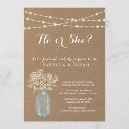 Convite de festas Revelação de Gênero - Kraft Russ