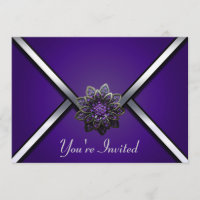 Convite de festas roxo