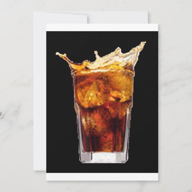 Convite de festas Rum & Cola (Frente)