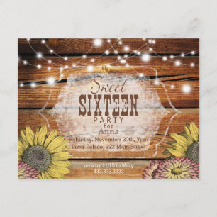Convite de festas Rustic Sweet Sessenta