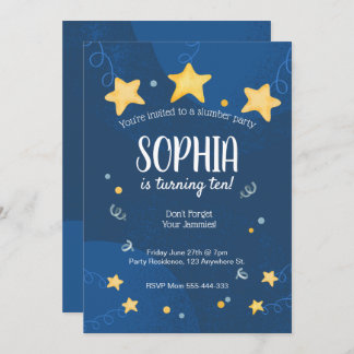 Convite de festas Sleepover Aniversário