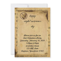 Convite de festas Solteiro de consciência anti-Nam